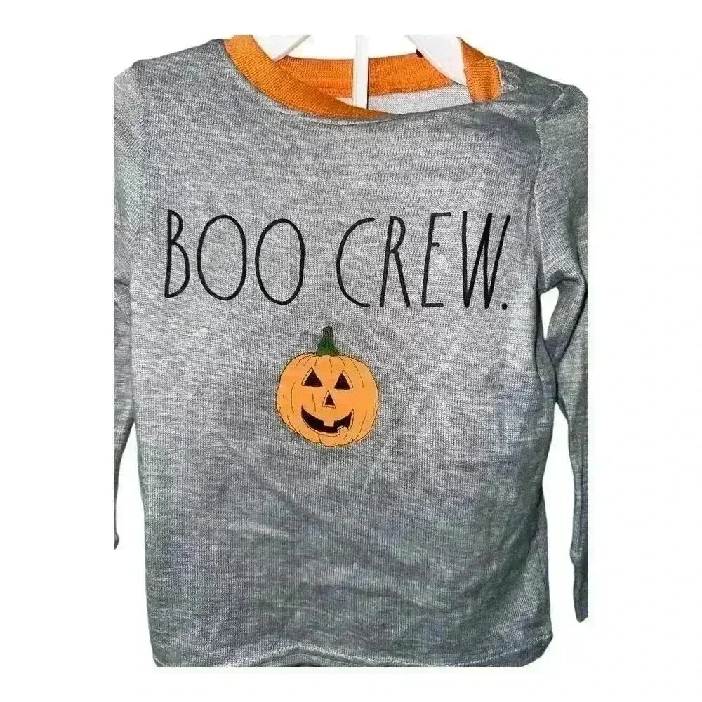 Rae Dunn Unisex Boo‎ Crew Pajama Set, Size 4